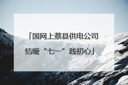 国网上蔡县供电公司情暖“七一”践初心