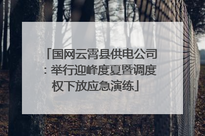 国网云霄县供电公司：举行迎峰度夏暨调度权下放应急演练