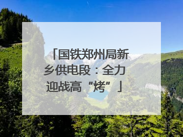 国铁郑州局新乡供电段：全力迎战高“烤”