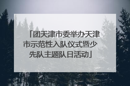 团天津市委举办天津市示范性入队仪式暨少先队主题队日活动