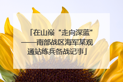 在山巅“走向深蓝”——南部战区海军某观通站练兵备战记事