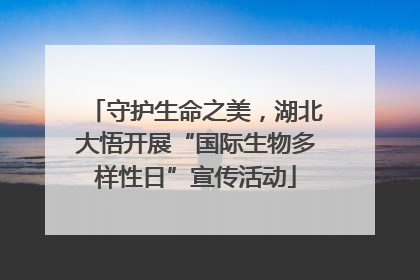 守护生命之美，湖北大悟开展“国际生物多样性日”宣传活动