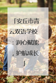 安丘市青云双语学校：润心赋能，护航成长