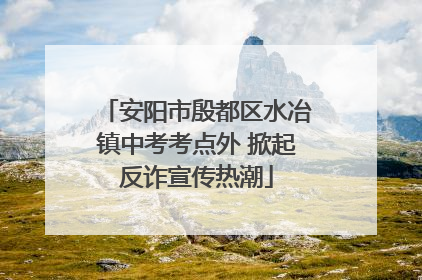 安阳市殷都区水冶镇中考考点外 掀起反诈宣传热潮