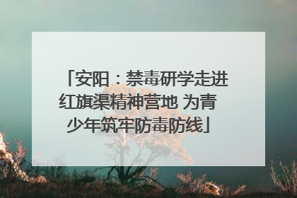 安阳：禁毒研学走进红旗渠精神营地 为青少年筑牢防毒防线