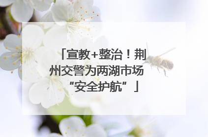 宣教+整治！荆州交警为两湖市场“安全护航”