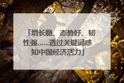 增长稳、态势好、韧性强……透过关键词感知中国经济活力
