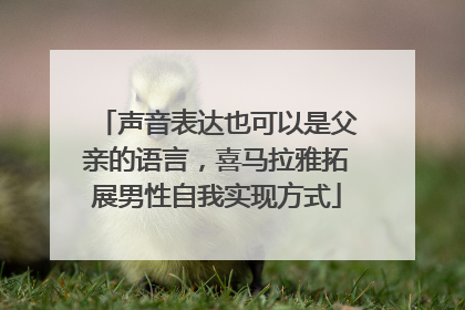 声音表达也可以是父亲的语言，喜马拉雅拓展男性自我实现方式