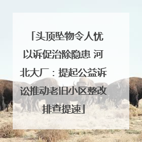 头顶坠物令人忧 以诉促治除隐患 河北大厂：提起公益诉讼推动老旧小区整改排查提速