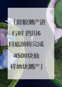 夏粮测产进行时 四川6月底前将完成4500块抽样地块测产