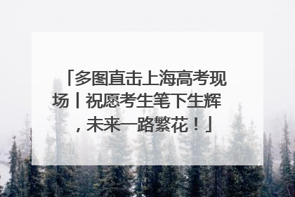 多图直击上海高考现场丨祝愿考生笔下生辉，未来一路繁花！