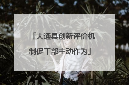 大通县创新评价机制促干部主动作为