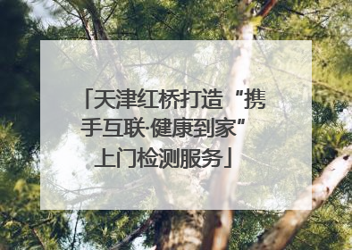 天津红桥打造“携手互联·健康到家”上门检测服务