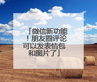 微信新功能！朋友圈评论可以发表情包和图片了