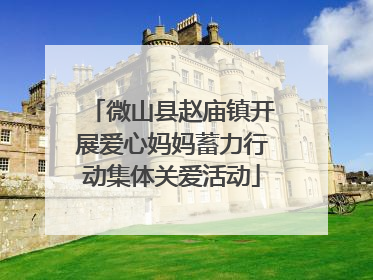 微山县赵庙镇开展爱心妈妈蓄力行动集体关爱活动