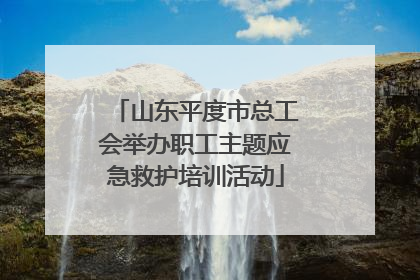 山东平度市总工会举办职工主题应急救护培训活动