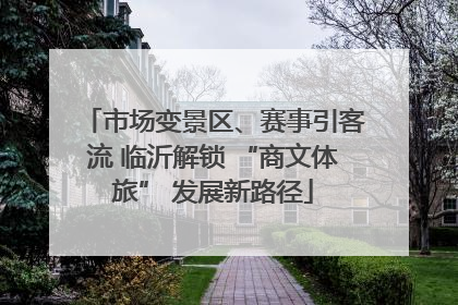 市场变景区、赛事引客流 临沂解锁 “商文体旅” 发展新路径