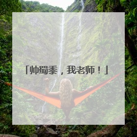 帅蜀黍，我老师！