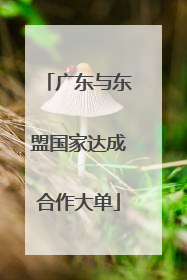 广东与东盟国家达成合作大单