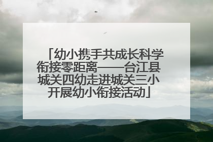 幼小携手共成长科学衔接零距离——台江县城关四幼走进城关三小开展幼小衔接活动