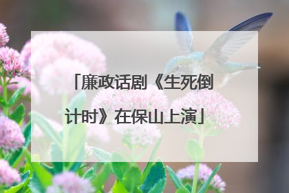 廉政话剧《生死倒计时》在保山上演