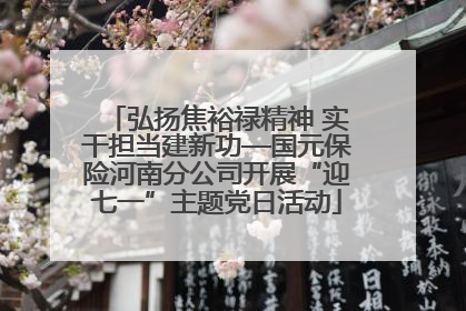弘扬焦裕禄精神 实干担当建新功—国元保险河南分公司开展“迎七一”主题党日活动