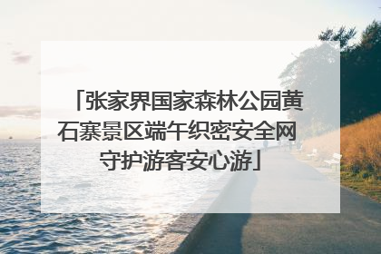 张家界国家森林公园黄石寨景区端午织密安全网 守护游客安心游