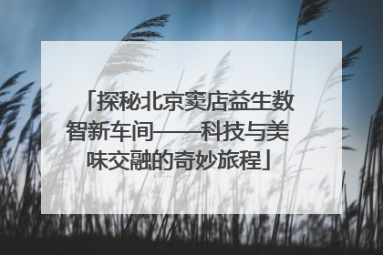 探秘北京窦店益生数智新车间——科技与美味交融的奇妙旅程