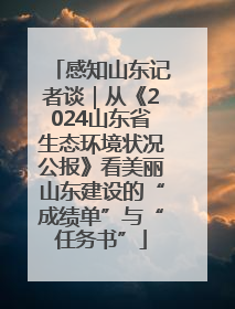 感知山东记者谈｜从《2024山东省生态环境状况公报》看美丽山东建设的“成绩单”与“任务书”