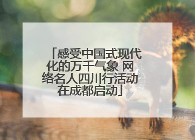 感受中国式现代化的万千气象 网络名人四川行活动在成都启动