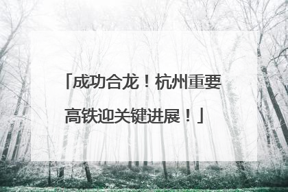 成功合龙！杭州重要高铁迎关键进展！