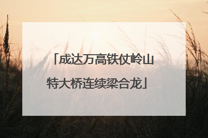 成达万高铁仗岭山特大桥连续梁合龙