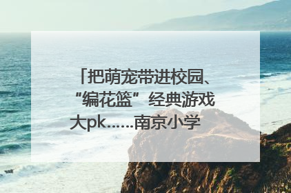 把萌宠带进校园、“编花篮”经典游戏大pk……南京小学花式“庆六一”