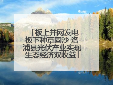 板上并网发电 板下种草固沙 洛浦县光伏产业实现生态经济双收益