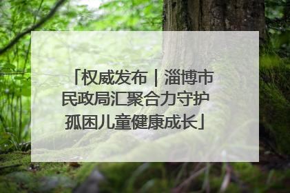 权威发布｜淄博市民政局汇聚合力守护孤困儿童健康成长