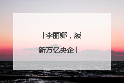 李丽娜，履新万亿央企