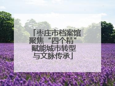 枣庄市档案馆聚焦“四个精” 赋能城市转型与文脉传承