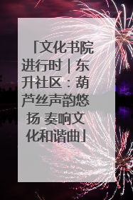 文化书院进行时｜东升社区：葫芦丝声韵悠扬 奏响文化和谐曲