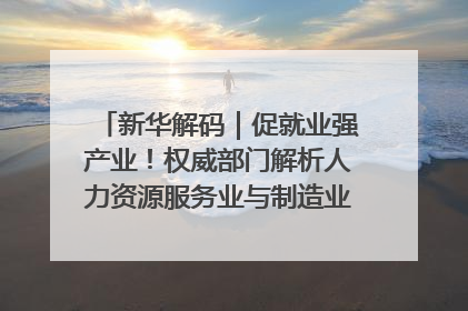 新华解码｜促就业强产业！权威部门解析人力资源服务业与制造业融合发展试点