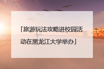 旅游玩法攻略进校园活动在黑龙江大学举办