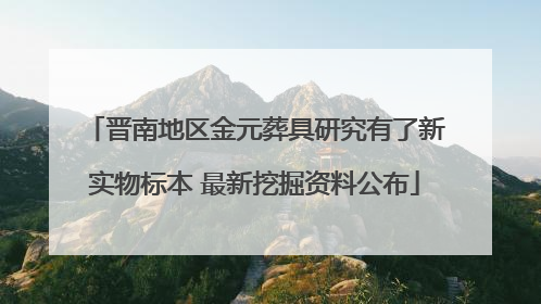 晋南地区金元葬具研究有了新实物标本 最新挖掘资料公布
