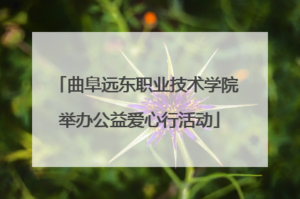 曲阜远东职业技术学院举办公益爱心行活动