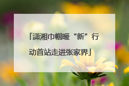 潇湘巾帼暖“新”行动首站走进张家界