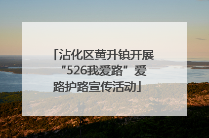 沾化区黄升镇开展“526我爱路”爱路护路宣传活动
