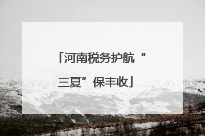 河南税务护航“三夏”保丰收
