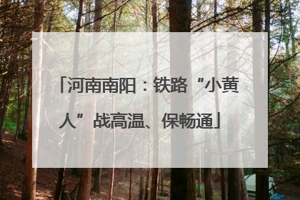 河南南阳：铁路“小黄人”战高温、保畅通