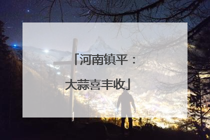 河南镇平：大蒜喜丰收