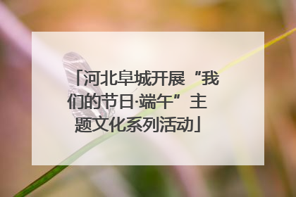 河北阜城开展“我们的节日·端午”主题文化系列活动