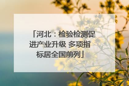 河北：检验检测促进产业升级 多项指标居全国前列
