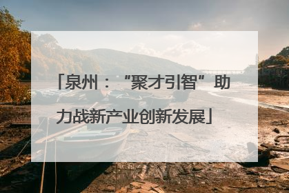 泉州：“聚才引智”助力战新产业创新发展